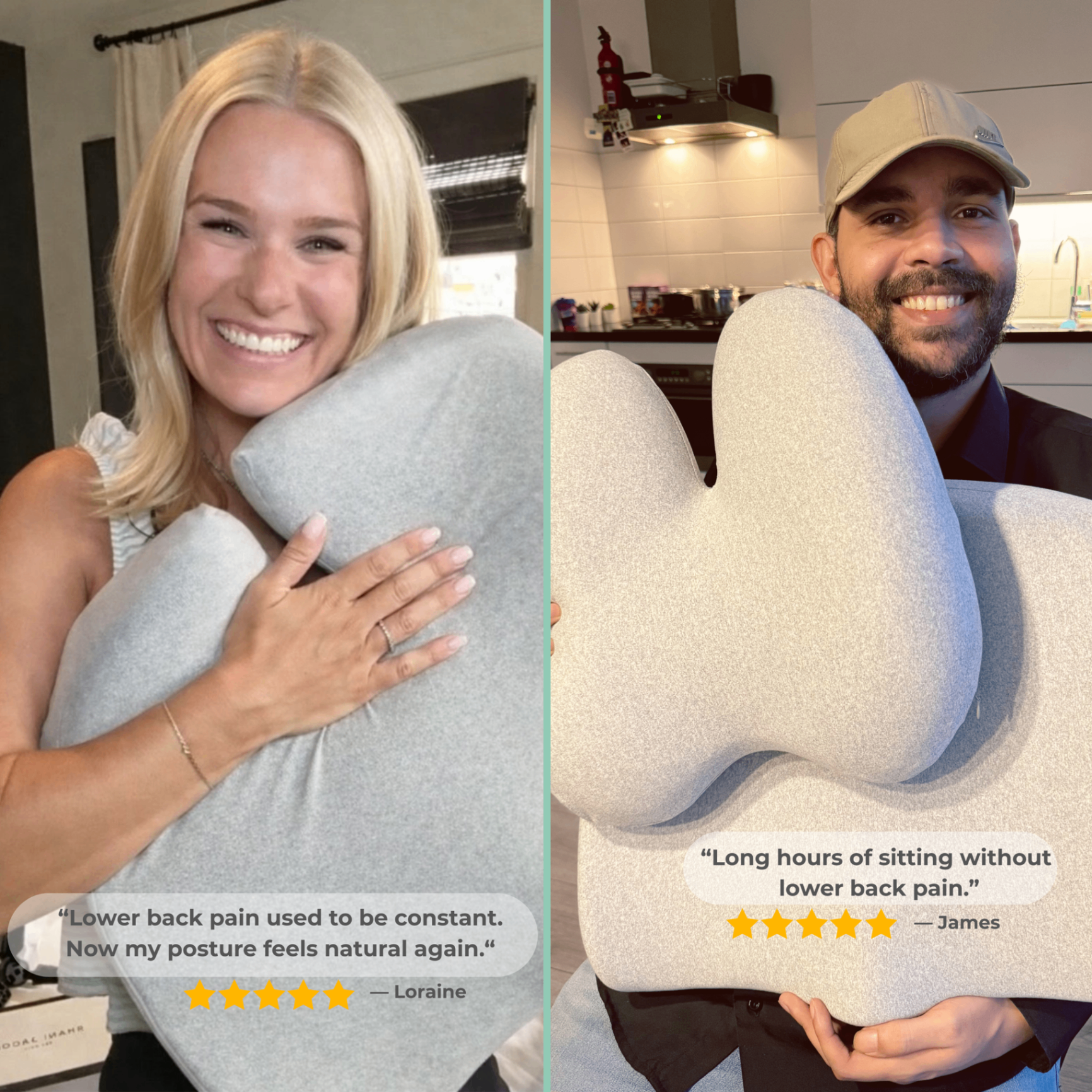 Happy customers with their Cloud Seat Cushion